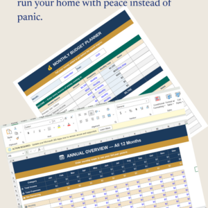 Family Budget Tracker | Monthly Budget + Expense Log + Savings Goals | Excel & Google Sheets